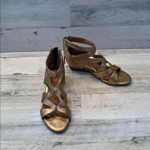 Sofft Gold Sandals with Adjustable Straps
